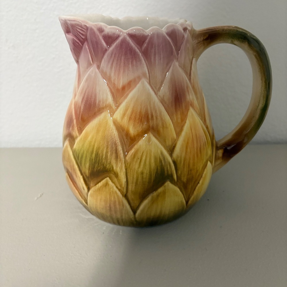 Ancora Made in Italy Artichoke Pitcher Ceramic Vegetable‎ Creamer Made in Italy